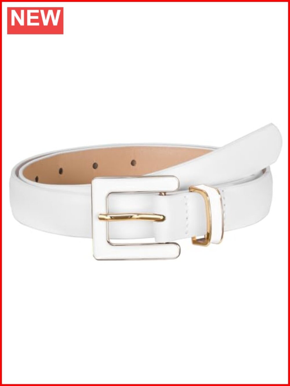 Skinny Vegan Leather Belt Women Square Buckle Jeans Dresses Thin Waist Belt